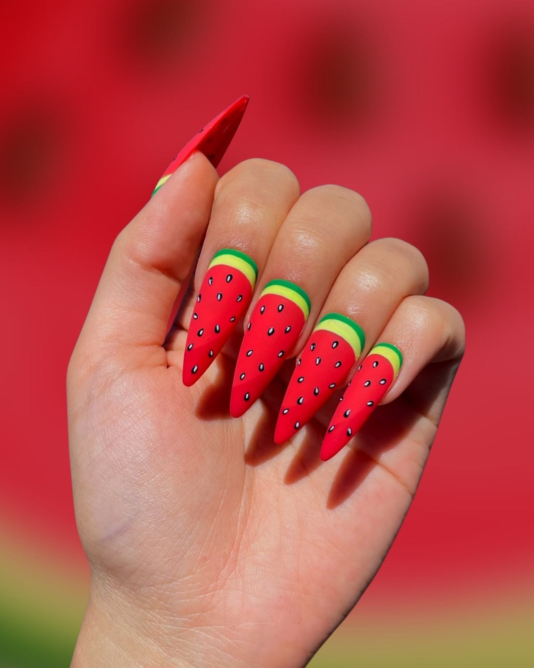 watermelon slices nails pampernailgallery